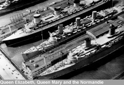 Queen Elizabeth, Queen Mary and the Normandie